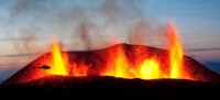 Oheň a led sopky Eyjafjallajökull