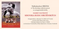 Pozvánka na autogramiádu knihy Kronika rodu Hrušínských